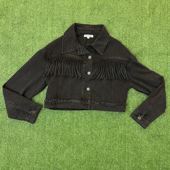 Wild Honey Jackets & Blazers - Women's Wild Honey Black Cowgirl Denim Jacket